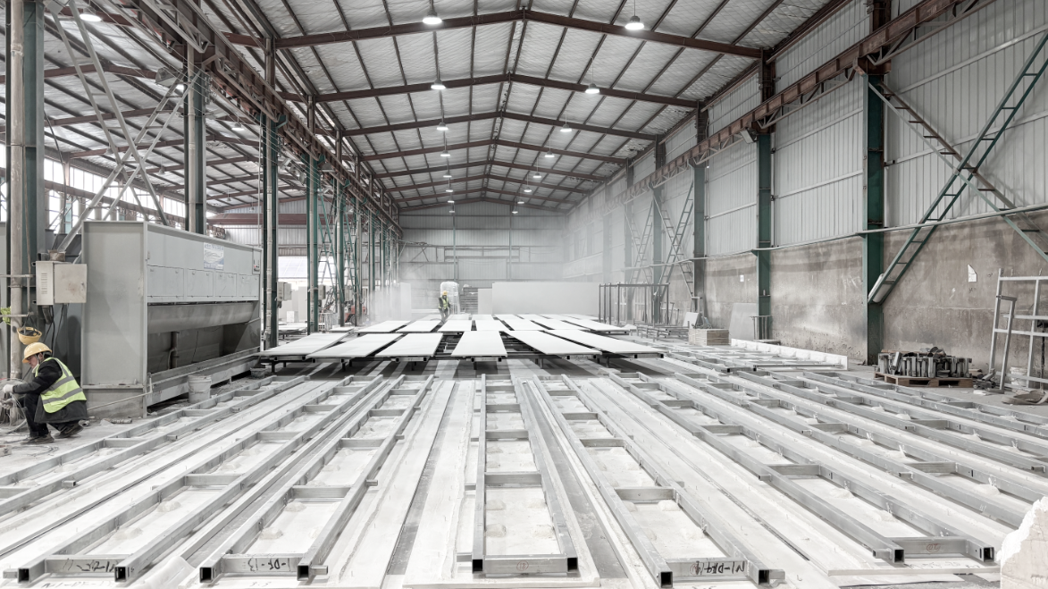 江苏阿尔博UHPC产品生产车间。